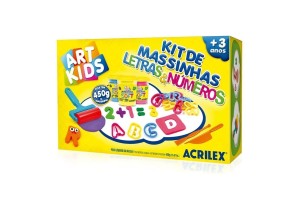 KIT MASSINHA DE MODELAR LETRAS E NUMEROS 450G