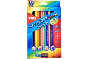 LAPIS DE COR TRIS MEGA SOFT 36 CORES