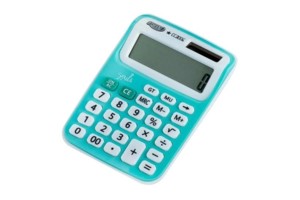 CALCULADORA MÉDIA 12 DÍGITOS SOLAR - VERDE PASTEL