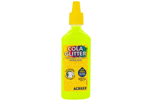 COLA GLITTER ACRILEX 23G AMARELO LIMAO