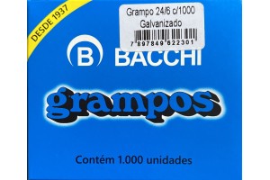 GRAMPO 24/6 GALVANIZADO CX 1000 UNID.