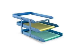 CAIXA DE CORRESPONDENCIA WALEU TRIPLA MOVEL AZUL PASTEL SELADA