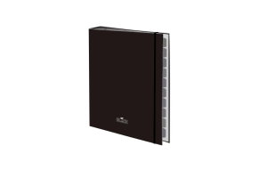 CADERNO ARGOLADO UNIV ALL BLACK C/MARGEM