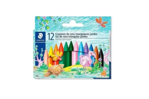 GIZ DE CERA JUMBO  STAEDTLER TRIANGULAR 12 CORES