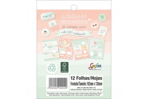 ADESIVO DECORADO TILIBRA BLOCO SOHO 12F + DE 130 ADESIVOS