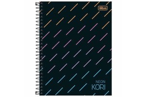 CADERNO CD NEON KORI 177X240 80 FLS
