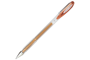CANETA GEL UNIBALL SIGNO METAL BRONZE